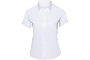 STREETWISE CLOTHING QUALITY CASUAL WEAR Girls Short Sleeve School Shirt - 2 Pack Polycotton Blouse School Uniform Shirt Classic Collar Easy Care