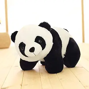 Funny Teddy Cute Panda Toy Gift Birthday Soft Stuffed Animal (White,Black) - 26 Cm