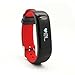 Produktbild sumeber Fitness Tracker Upgraded Smart Watch Armband Herzfrequenz Monitor, Blood Press Monitor, OLED Schrittzähler Bluetooth 4.0 Smart-Armband für Outdoor Running Walking für iOS Android/Handy, Orange