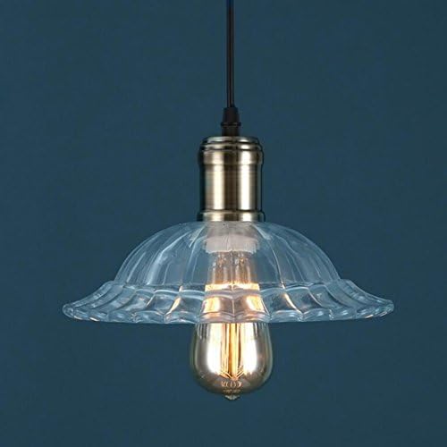 Led Crystal Glass Retro Chandelier Creative Single Head Sunflower / Lotus Design Lamp Shade Lamp Restaurant / Bar / Coffee / Shop Ceiling Chandelier (without Light Bulbs) ( Style : B )