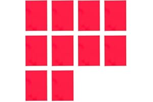 AOKTORKIT 10PCS A4 Coloured Plastic Sheets,Plastic Light Filter Gel Reading Aid,A4 Colour Film,Transparent Red film For DIY