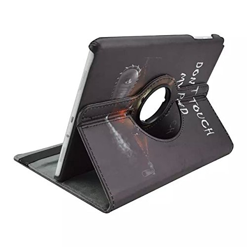 TIODIO® 360° Drehbares Ledertasche Für Samsung Galaxy TAB A 9.7 T550 SM-T550 T551 P550 Schutzhülle Case Tasche mit Ständerfunktion+ Displayschutzfolie + Eingabestift Stylus Touch Pen, A01 - 3