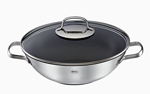 Preisvergleich Produktbild Rösle Wok "Elegance" 28 cm Edelstahl antihaftversiegelt