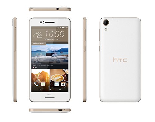 HTC Desire 728 Smartphone d  bloqu   4G  Ecran  5 5 Pouces - 16 Go - Simple Nano-SIM - Android  Blanc Irise  Classic Rose Gold 