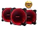 Produktbild novonest Gehäuselüfter 120-LED Quiet Edition 120mm High Airflow Rot LED Lüfter,4-pin,3er Set Gehäuselüfter