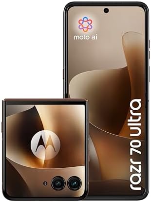 Motorola razr 70 ultra con Moto AI (16/512GB, 50+50MP, selfie 50MP, display esterno 4.0" interno 7" Extreme AMOLED 165Hz, Qualcomm Snapdragon 8 Elite, 5G, Dual SIM, Android 16), PANTONE Cocoa