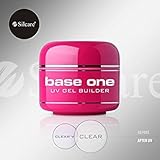 gel base one thick clear Medium Thick Base One Clear 30g UV Gel Nails Acid Free Builder File Off Gel Silcare