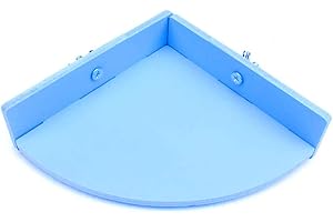 WishLotus Hamster Platfrom, Fan-shaped Hamster Cage Accessories Rest and Play Stand Corner Jumping & Climbing Platform Habitat Toy Small Platform for Guinea Pig, Gerbil, Mice, Parrot (Blue)