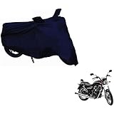 Auto Hub Bike Cover Compatible with RE Thunderbird 350, Heatproof, Mirror Pocket, Belt & Buckle, Thunderbird Bike Cover - 1 Unit, Plain Navy