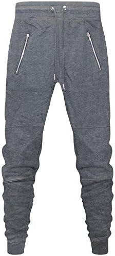 2k18Feb Mens Slim Fit Trousers Tracksuit Bottom Jogging Joggers Brush Fleece Sweat Pants[Charcoal,XL]