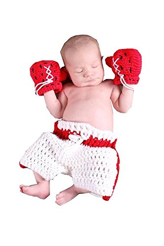 JT-Amigo Baby Photography Prop, Newborn Boxing Costume Outfits, Size Newborn