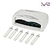 MelodySusie® High Quality Black 54W UV Lamp Light Acrylic Nail Dryer for CND Shellac, Soak Off, Harmony Gelish, IBD and any other Brand of UV Gel Nail Polish | Gel & Shellac CURING Light Finish Quick Drying with Detachable Tray & Timmer Setting | Fits 2 Hands or Feet at the Same Time + 6 * 9W UV Bulbs