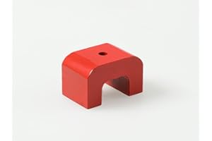 MAGNOSPHERE Aimant alnico fer à cheval rouge 30 mm - 70 mm jusqu'à 180°C - tient 4,5-32 kg - Aimants en forme de U d’aluminium (Al), de nickel (Ni) et de cobalt (Co), Tailles:39 x 25 x 25mm | 9kg force