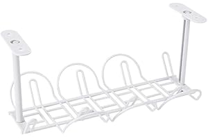 VALINK Cable Management Tray, Under Desk Wire Management Tray Organizer, Metal Wire Cord Power Charger Plugs Adapter Organizer Shelf,Cable Trunking,Cable Management Organizer Rack