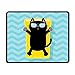 Produktbild Black Cat Floating On Yellow Air Pool Water Illustrations Mouse Pad 7.08X8.66 inches/18X22 cm with Decor,Anti-Skid Rubber Mouse Pad,with Stitched Edges