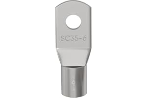 Lumonic 1x koncówka kablowa rurowa 35mm² M6 I koncówka kablowa zaciskowa 35mm2 gola SC35-6 koncówki kablowe pierscieniowe 35mm², koncówki kablowe 35mm