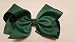 BFab 8 Inch Big Hair Bow with Clips Pin Alligator Clip (Bottle Green)