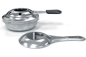 HENDI Fondue Brenner, für Brennpasten, Fondueanzünder, Pastenbrenner, geeignet für Fondue-Brenner Brennpaste, ø90mm, 2 Stück, Edelstahl