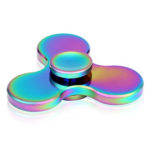 Ouneed Hand Spinner Spielzeug , Fidget Hand Spinner Metal multicolored rainbow Graffiti Finger perfect Toy - 3