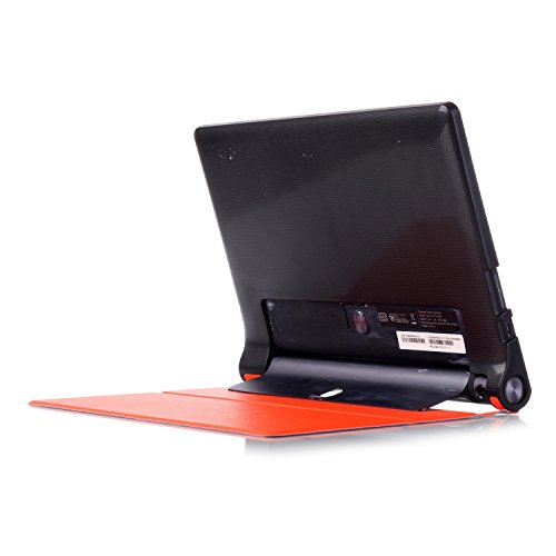 Bestdeal® Hohe Qualität Prämie Ultra Schlank Leicht Smart Cover Tasche Stehe Hülle für Lenovo Yoga Tab 3 YT3-X50F 10.1″ Tablet PC + Displayschutzfolie und Stylus Stift (Orange) - 5