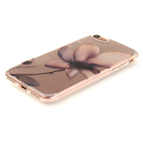 iPhone 7 Hülle,iPhone 7 Hülle Case,iPhone 7 Silikon Hülle [Kratzfeste, Scratch-Resistant], Cozy Hut iPhone 7 (4,7 Zoll) Hülle TPU Case Schutzhülle Silikon Crystal Kirstall Clear Case Durchsichtig, Farbzeichnungen Muster Transparent Weichem Silikon Schutzhülle HandyTasche Schutzhülle Hülle Case Cover Fall-Abdeckung Etui TPU Bumper Schale iPhone 7 (4,7 Zoll) – Magnolie - 4