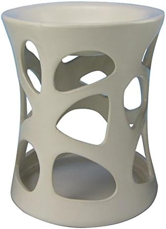 Xystos Candle Accessories Ceramic Melt Burner Pebble Design Cream Colour CMB4250