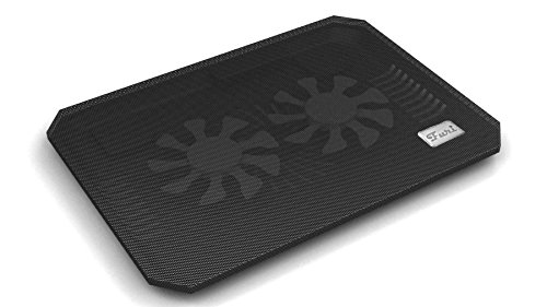 LS Premium Notebook Kühler LS200C | Laptop Cooling Pad Ständer| 2x Lüfter / 140mm Fan | mit 2 x USB HUB und blaue LED | 10″-15″ Zoll - 5