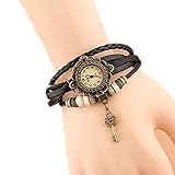 Cdet Damen Armkette Retro Folk-Custom Retro Weiblich Trend Schlüssel Armband Uhr Valentinstag Weihnachten Geburtstag Geschenk Mädchen Uhr Armband