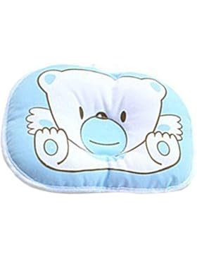 QHGstore Netter Bären-Form-Baby-Kissen-Kissen-Süßigkeit Schutz Baby Baumwollkissen blau