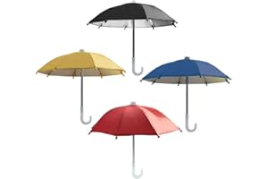 CAXUSD 4pcs Small Phone Umbrellas Sunshade for Motorcycle Bicycle Outdoor Use Compact Lightweight Decorative Umbrella