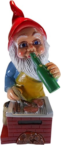 Gartenzwerg Grillmeister aus bruchfestem PVC Zwerg Made in Germany Figur