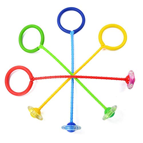 Pournei Enfants Clignotant Anneau de Saut, Saut de Clignotant Boule extérieur Fun Jouets Balles pour Enfants, Sport, Mouvement Cheville Skip Couleur Rotatif Boule Cadeau pour Enfants