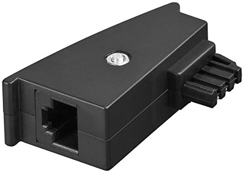 WireThinX TAE Adapter (Stecker F auf RJ45 (8P2C) Kupplung) schwarz