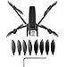 Produktbild homehod Tragbarer, Faltbarer Propeller Anafi kompatibel für Parrot, dunkelgrau-8 PCS