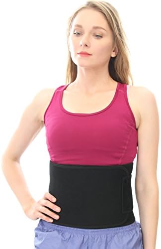 Murlien Waist Trimmer Belt, Adjustable Slimming Sweat Belt, Belly Fat Burner, Workout Enhancer, Weight Loss and Lumbar Support Ab Belt for Men and Women - One Size Fits up to 42"