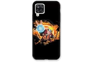 Cokitec Carcasa para Samsung Galaxy A12, diseño de Manga Naruto, Color Negro