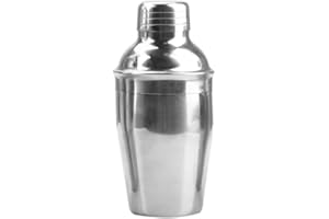 iTimo Shaker à cocktail Martini en acier inoxydable argenté，250ML