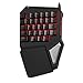 Produktbild LasVogos Delux T9 PRO 7 Farben LED-Hintergrundbeleuchtung Single Hand Professionelle Gaming-Tastatur