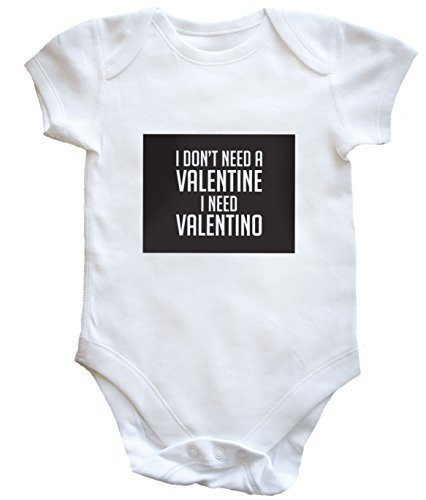 HippoWarehouse I DON'T NEED A VALENTINE I NEED VALENTINO baby vest boys girls