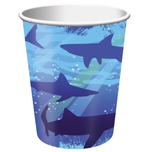 Creative Converting Shark Splash Hot oder kalte Getränke Becher, 8 Zählen