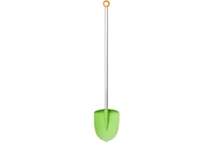 Fiskars Bêche pour Enfants, longueur : 91 cm, Lame en plastique/Manche en aluminium, vert/orange, MyFirst Fiskars, 1001420