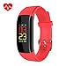 Produktbild NIANPU Fitness Tracker, Smart Uhr Armband 2018 Upgrade Activity Tracker mit Schrittzähler Bluetooth Blutdruck Pulsmesser IP67 Wasserdicht Rate Schritt Kalorien Entfernung Tracker Anruf Erinnern Sie an Männer Frauen Kinder Android IPhone