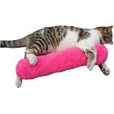 Tineke Kedi Oyuncağı Sarılma Yastığı Uyku Oyuncağı Kedi Otlu 30 Cm Peluş (1 Adet) (FUŞYA)