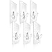 Produktbild com-four® 6 Wunderhaken, transparente Wandhaken auf Selbstklebepad ohne Bohren (06 Stück)