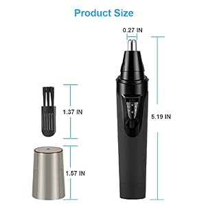 Electric Nose Ear Hair Trimmer,Jack & Rose Waterproof Fast Eyebrow Face Clipper Shaver with Power Indicator Light and… - Image 3