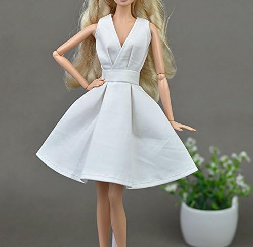 Beautiful Fashion Clothes Dress for Doll, Princess Doll Wedding Gown Lace Floral Dress, Dresses for Barbie/Doll Long Dress, Stillshine BU-05 (red 2)