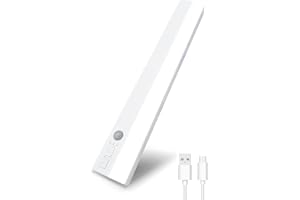 KALAHOL Under Cabinet Lights 30CM, 4 Sensor Modes, 1500mAh USB Rechargeable Motion Sensor Cupboard Lights, Magnetic Wireless Wardrobe Lights for Hallway, Stairs, Kitchen(Cold White)
