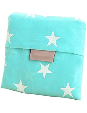 1PS Druck faltbar Einkaufstasche Handtaschen Blau / Sterne