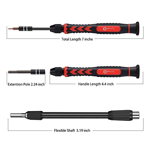 Geekbuying 38 Stück Präzisions Schraubendreher Set Reparatur Tool Kit für die Reparatur von iPhones, Android Handys, Tabletten, Computer, Elektronik und vieles mehr - 6