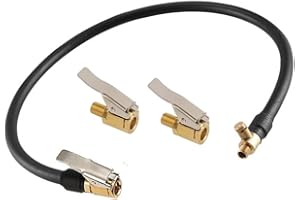 Mopoin Ventilverlängerung, Autoventil Hebelstecker Air Chuck 1 Hebelstecker Reifenfüller mit 2 Autoventil Adapter für Auto Fahrrad Motorrad